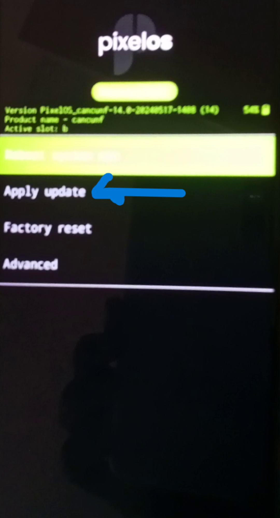Apply update